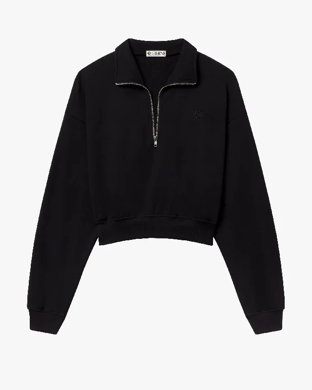 Gorgeous Glamour Collection Cropped Half Zip Sweatshirt