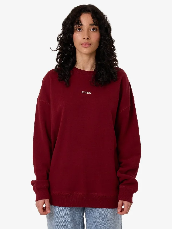 Unbeatable Prices Minimal Thrills Slouch Crew - Cabernet