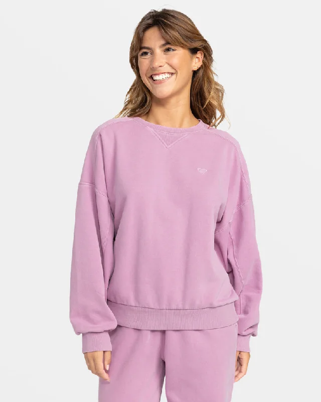 The Latest Fashion Trends Roxy Oasis Haze Sweatshirt-Mauve Orchid