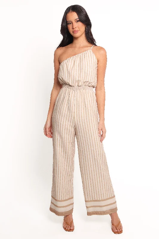 Seasonal Picks Xenia One Shoulder Jumpsuit - White