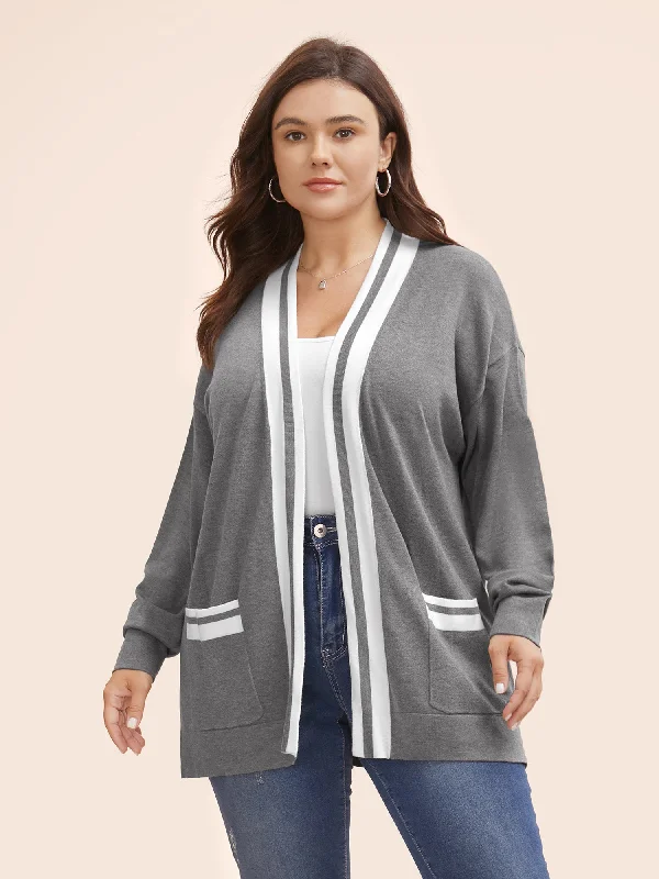 Style Your Wardrobe Supersoft Essentials Contrast Slit Hem Cardigan