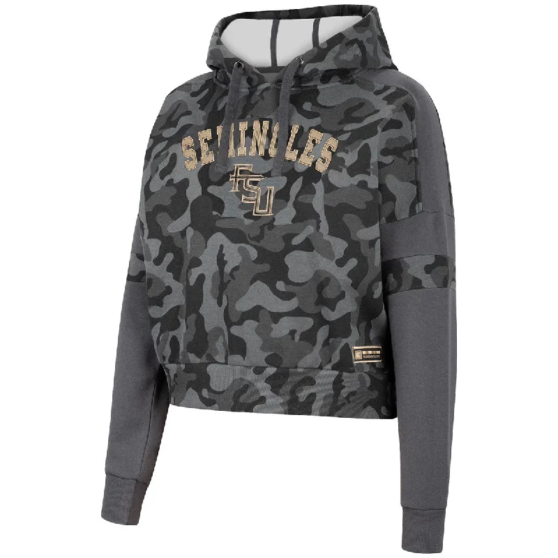 Women’S Urban Fashion Colosseum Women's Seminoles/Stacked FSU OHT Hood - Black Camo