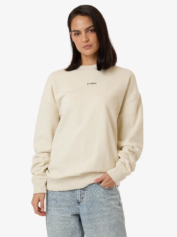 Graceful Drape Minimal Thrills Slouch Crew - Heritage White