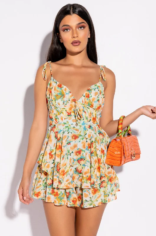 Signature Style Essentials EVERYTHING AND MORE FLORAL ROMPER