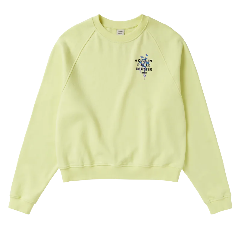 Cutting Edge Fashion Mystic Culture Crew Sweatshirt-Summer Green