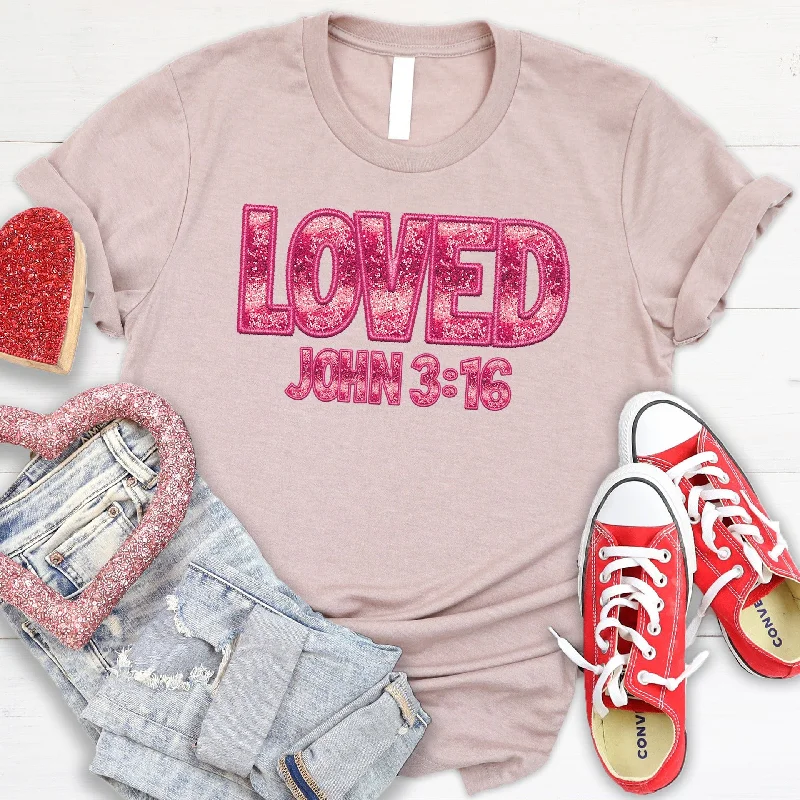 Feminine Soft - Hued Styles Loved John 3:16 Tee