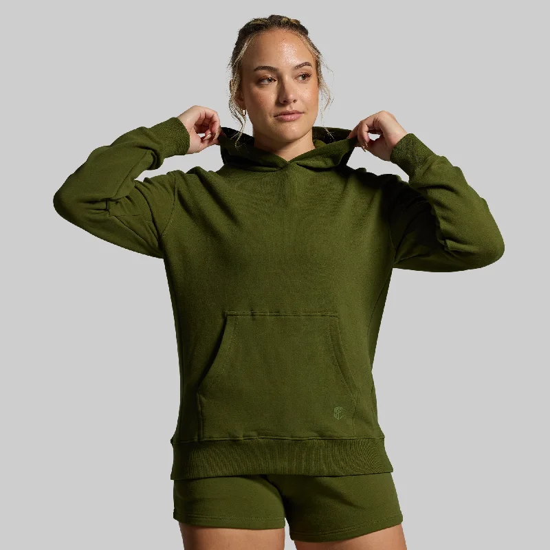 Fashion-Forward Style Women's Unmatched Hoodie (Military Green)