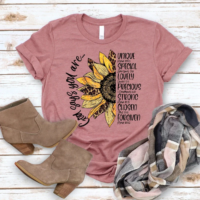 Evening Looks God Says Sunflower Tee