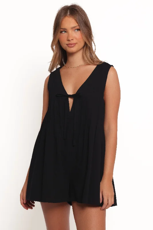 Top Deals Kallie Tie Front Playsuit - Black