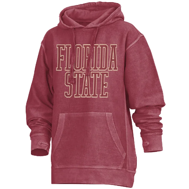 Exclusive Discount Pressbox Women's Florida State Comfy Cord Hoodie- Garnet