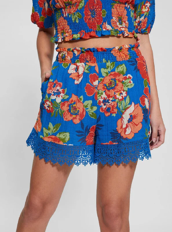 Flowy Fabric Eco Blue Abigail Gauze Short