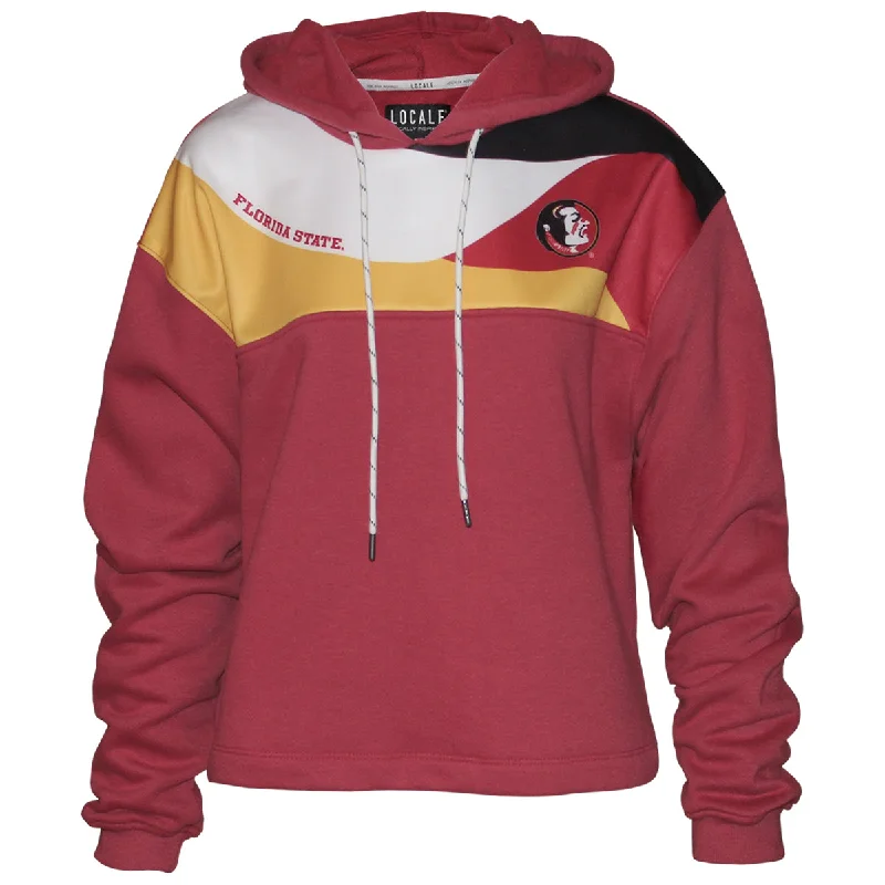 Sophisticated Outfits League Women's Vault Seminole Logo/Florida State Design Boxy Hood - Cardinal