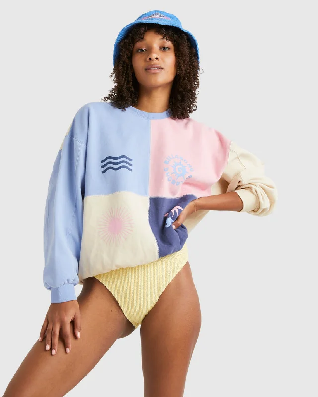 Limited Edition Billabong Later Days Kendall Crew Sweatshirt-Dusty Rose