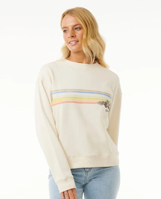 Unleash Your Style Rip Curl Hoffman Relaxed Crew Sweatshirt-Bone