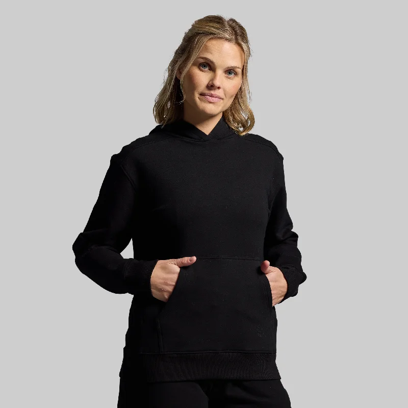 Parisian Effortless Chic Style Women's Unmatched Hoodie (Black)