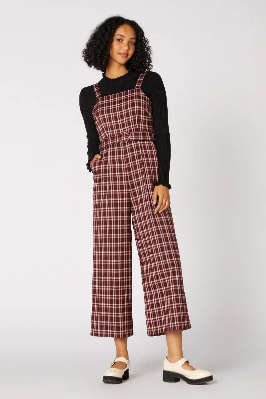 Polished Finish Gina Check Jumpsuit